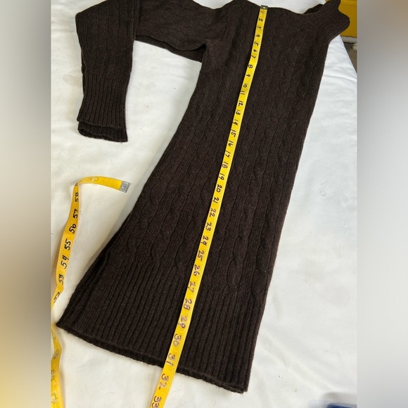 POLO RALPH LAUREN Brown wool/cashmere blend turtleneck long sweater size M - Picture 15 of 15